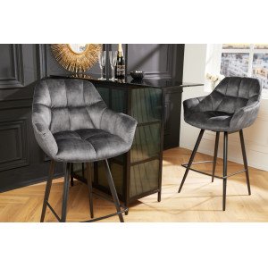 PAPILLON design forgatható bárszék - szürke INVICTA