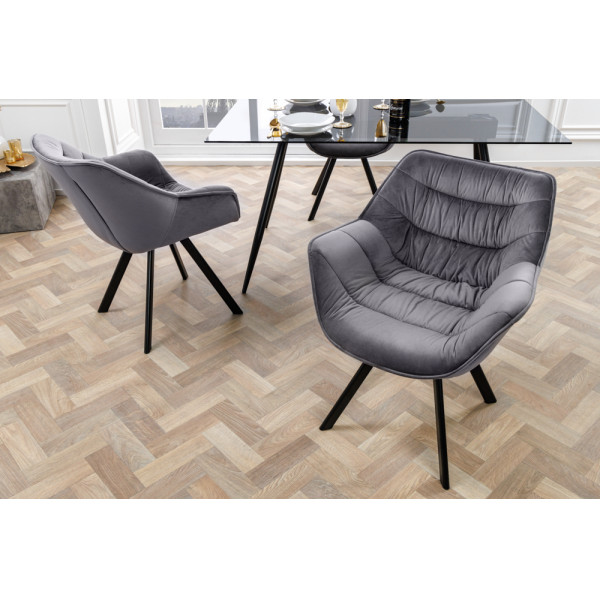 DUTCH COMFORT design forgatható szék - szürke
