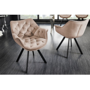 DUTCH COMFORT -II design forgatható szék - greige INVICTA
