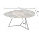 MARVELOUS exkluzív kerámia dohányzóasztal - 90cm