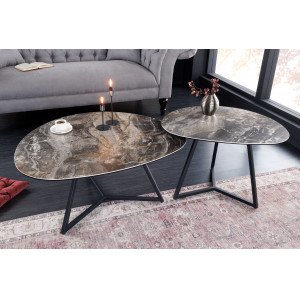 MARVELOUS exkluzív kerámia dohányzóasztal - 70cm INVICTA