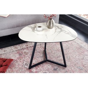 MARVELOUS exkluzív kerámia dohányzóasztal - 70cm - fehér INVICTA