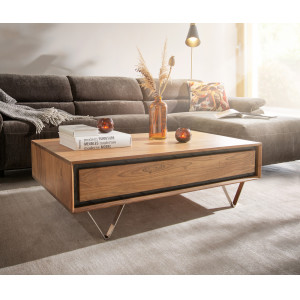 STONEGRACE prémium akác dohányzóasztal - 115cm - natúr bútor
