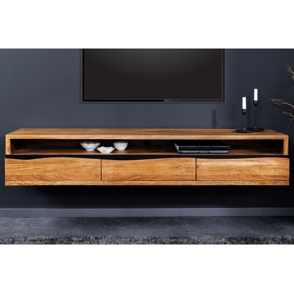 MAMMUT tömör akácfa fali TV-szekrény - 160cm