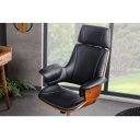 MANHATTEN design forgószék - fekete/dió