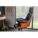 MANHATTEN design forgószék - fekete/dió