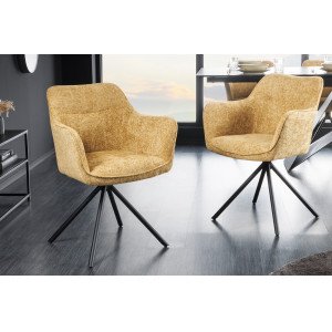 VERONA-II design forgatható szék - okker INVICTA