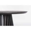 ODION kerek mangófa étkezőasztal - 130cm - fekete