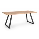 MIDEON modern étkezőasztal - 180cm - ezüst/fekete