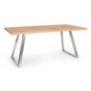 MIDEON modern étkezőasztal - 180cm - ezüst/fekete