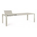 MILTON prémium bővíthető kültéri étkezőasztal - 180-240cm - antracit/taupe/fehér