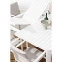 MILTON prémium bővíthető kültéri étkezőasztal -149/97cm - antracit/taupe/fehér