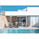 CANCUN prémium teakfa kültéri étkezőasztal - 180cm - fehér