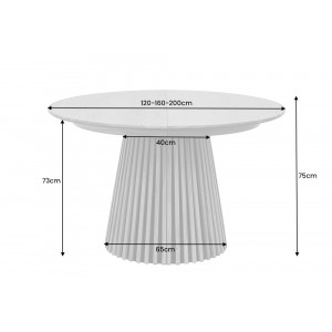 VALHALLA modern bővíthető étkezőasztal - 120-160-200cm