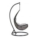 HONDURAS design függőfotel - fekete/szürke