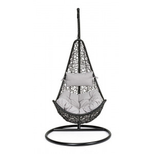 HONDURAS design függőfotel - fekete/szürke