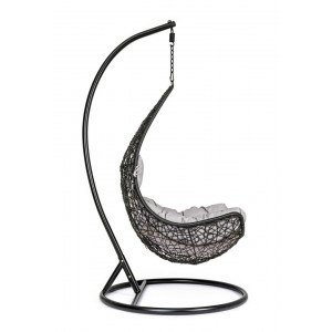 HONDURAS design függőfotel - fekete/szürke