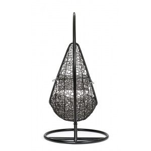 HONDURAS design függőfotel - fekete/szürke