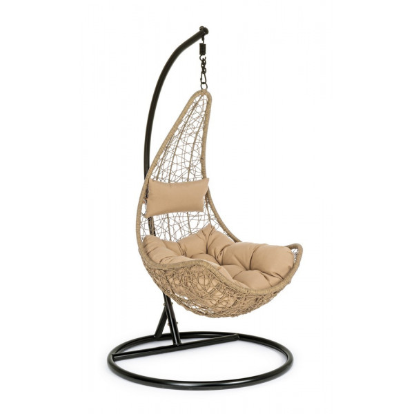 HONDURAS design függőfotel - fekete/beige