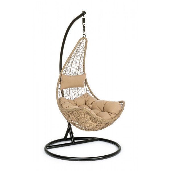 HONDURAS design függőfotel - fekete/beige