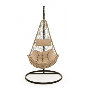 HONDURAS design függőfotel - fekete/beige