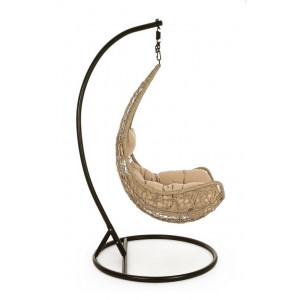 HONDURAS design függőfotel - fekete/beige