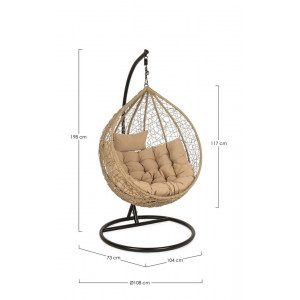 JALISCO design függőfotel - beige