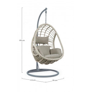 CARACAS design függőfotel - szürke