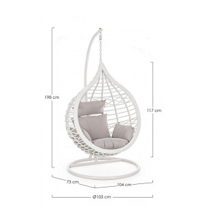 GIBRALTAR design függőfotel - fehér