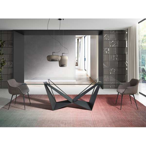 MIGUEL design étkezőasztal - 240cm - fekete