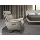 LAROSA prémium bőr relaxfotel - szürke