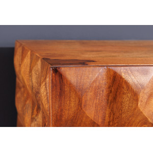 VULCANO design mangófa fali TV-szekrény - 160cm