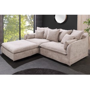 HEAVEN modern 3 személyes kanapé - beige bouclé INVICTA