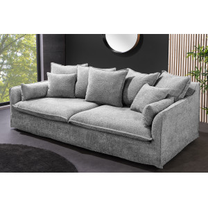 HEAVEN modern 3 személyes kanapé - szürke bouclé INVICTA