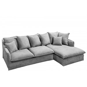 HEAVEN modern  sarokkanapé - szürke bouclé - 255cm INVICTA