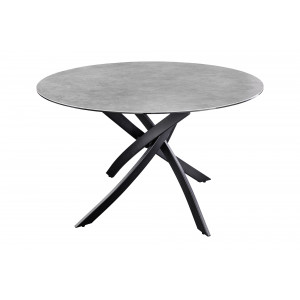 ALPINE kerek kerámia étkezőasztal - 120cm - antracit
