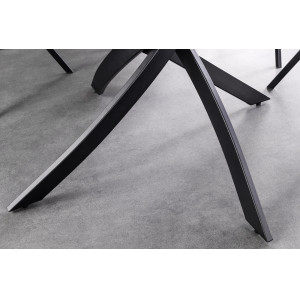 ALPINE kerek kerámia étkezőasztal - 120cm - antracit