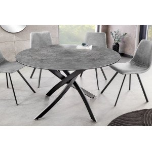 ALPINE kerek kerámia étkezőasztal - 120cm - antracit INVICTA