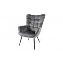 SCANDINAVIA design bársony fotel - szürke