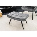 SCANDINAVIA design bársony fotel - szürke