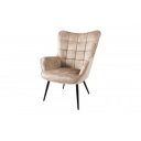 SCANDINAVIA design bársony fotel - beige