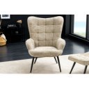 SCANDINAVIA design bouclé fotel - beige
