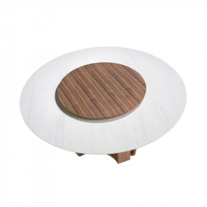 PARADA prémium kerek étkezőasztal - dió - 150cm