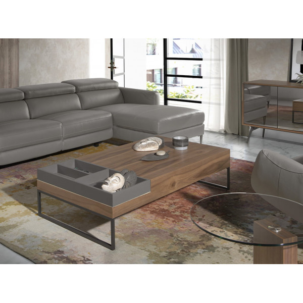 MAELLA design dohányzóasztal - dió - 140cm
