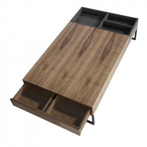 MAELLA design dohányzóasztal - dió - 140cm
