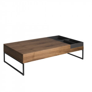 MAELLA design dohányzóasztal - dió - 140cm