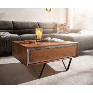 STONEGRACE prémium akác dohányzóasztal - 80cm bútor