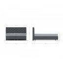 DREAM prémium boxspring ágy - 140/160/180cm - antracit