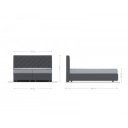DREAM prémium boxspring ágy - 140/160/180cm - antracit