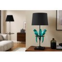 PARADISE modern papagájos asztali lámpa 75 cm – zöld / fekete / arany